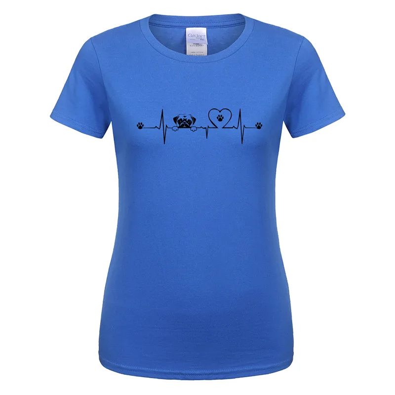 Летняя модная женская футболка с коротким рукавом и О-образным вырезом, Повседневная Хлопковая женская футболка с изображением собаки, женская футболка для девочек, OZ-030 - Цвет: as picture