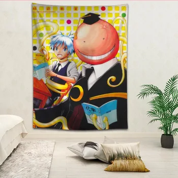 

Custom Assassination Classroom printed Background wall covering room bedside cloth modern large painting Nordic fabric tapestry