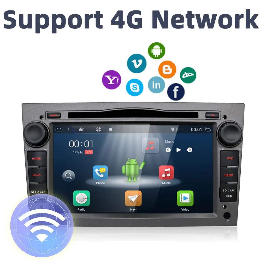 Top Bosion Android 9.0 2din car radio gps navi car dvd player for Opel astra/vectra/zafira car stereo head unit with bluetooth wifi 1