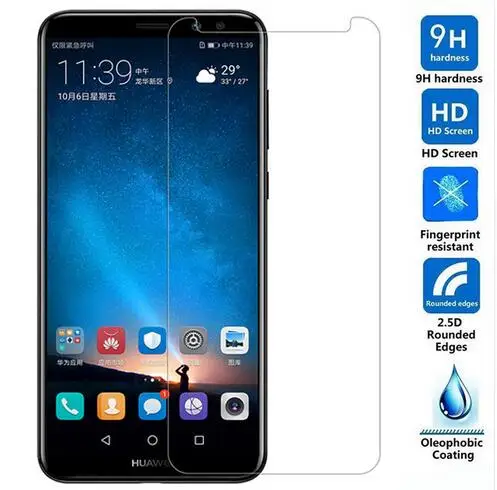10 шт./лот 2.5D 9H переднее закаленное стекло для Huawei Nova 2i 5 9 дюймов защита экрана