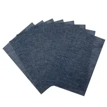 Set of 8 PVC Cross weave Placemats for Dining Table Runner Linens place mat in Kitchen Accessories Cup Wine mat coaster pad
