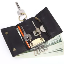 Мужские ключницы из натуральной кожи Повседневное Мужская ключа автомобиля чехол автомобилей управления Сумка Кошелек Ключевые кошельки автомобиль man чехол для ключей мужские портмоне