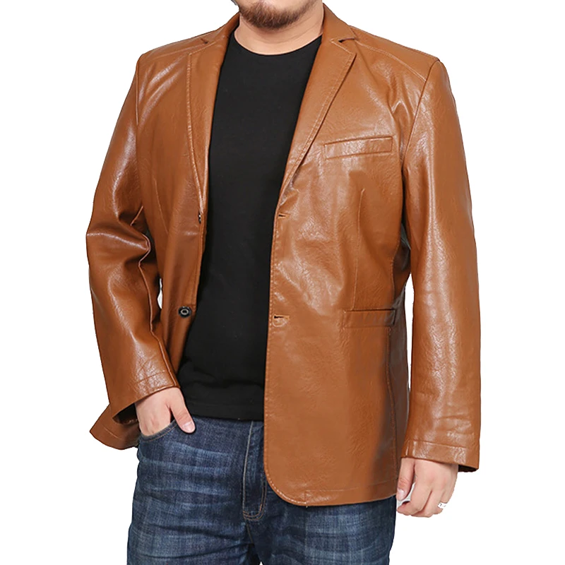 Мужская брендовая куртка из искусственной кожи 5XL 6XL 7XL 8XL Повседневная