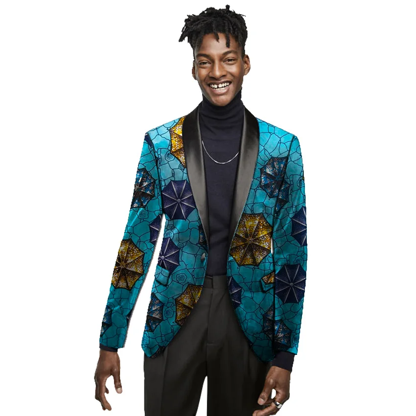 Мужские блейзеры костюм с принтом пиджак формальный Блейзер Свадебные/вечерние уникальный дизайн Дашики Мужская африканская одежда