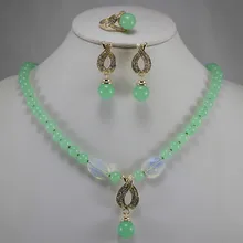 /Розничная заводская цена Для женщин нефриты Цепочки и ожерелья серьги кольцо(#7.8.9)#165