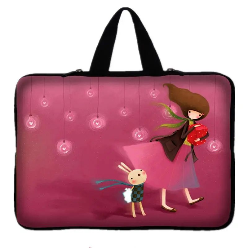

9.7 10 12 13 1415 17 inch Beauty Girl laptop bag tablet sleeve case with handle PC handbag computer notebook cover pouch #