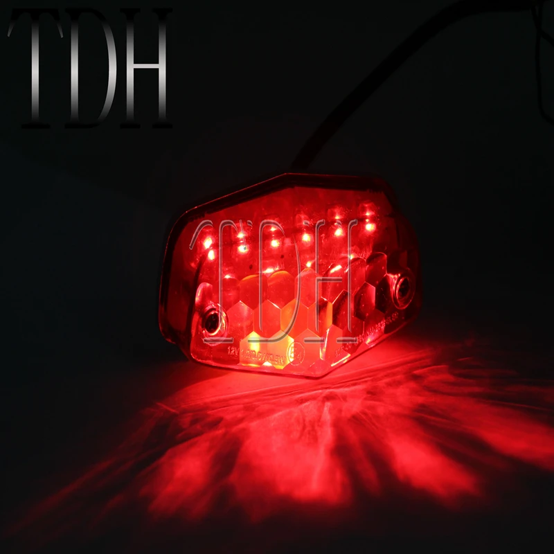 Универсальный мотоцикл Lucas 12V светодиодный задний фонарь тормозной задние фонари