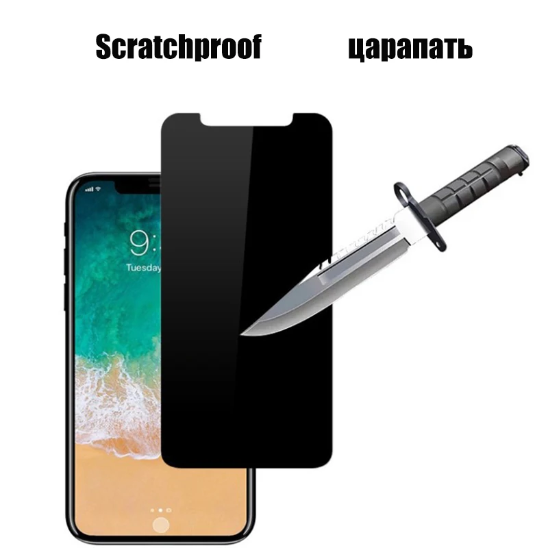 Bildschirm Privatsphäre Filter ich Telefon 6 6S 7 8 Plus xs Schutz Glas auf die für Apple Iphone X
