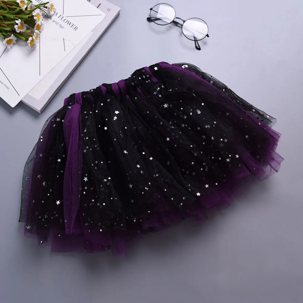 Hallween/Блестящая юбка-пачка для малышей; вечерние юбки; Высококачественная детская балетная юбка для маленьких девочек; хэллоуинская пачка; нарядные вечерние юбки