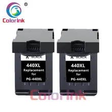Coloink 2 шт совместимый 440XL сменный картридж для принтера PG440 XL для Canon PIXMA MG2180 MG2240 MG3180 MG4180 MG4280 MX378 MX438