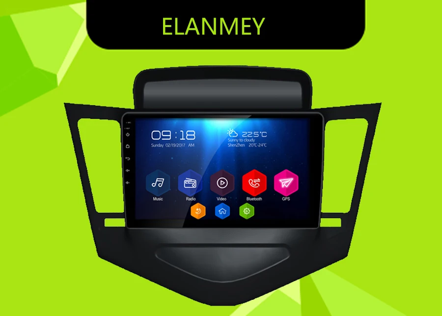 

Elanmey GPS 8-Core Bluetooth stereo android 8.1.0 car multimedia player for CHEVROLET CRUZE 2008- multimedia radio no DVD Player