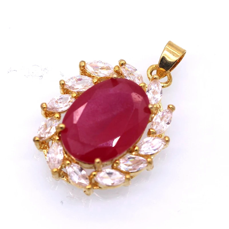 JINYAO модное Золотистое Ожерелье с красным Цирконом для женщин, подарок на свадьбу, ювелирные изделия F11-3