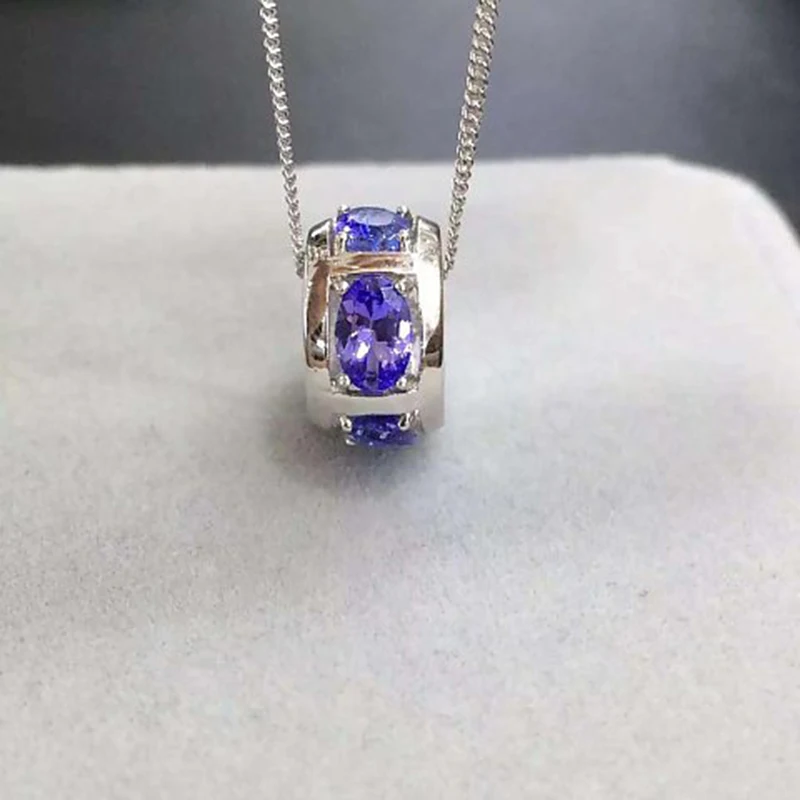 

Collares Collier Qi Xuan_Fashion Jewelry_Blue Stone Necklaces_S925 Solid Silver Fashion Blue Necklaces_Factory Directly Sales