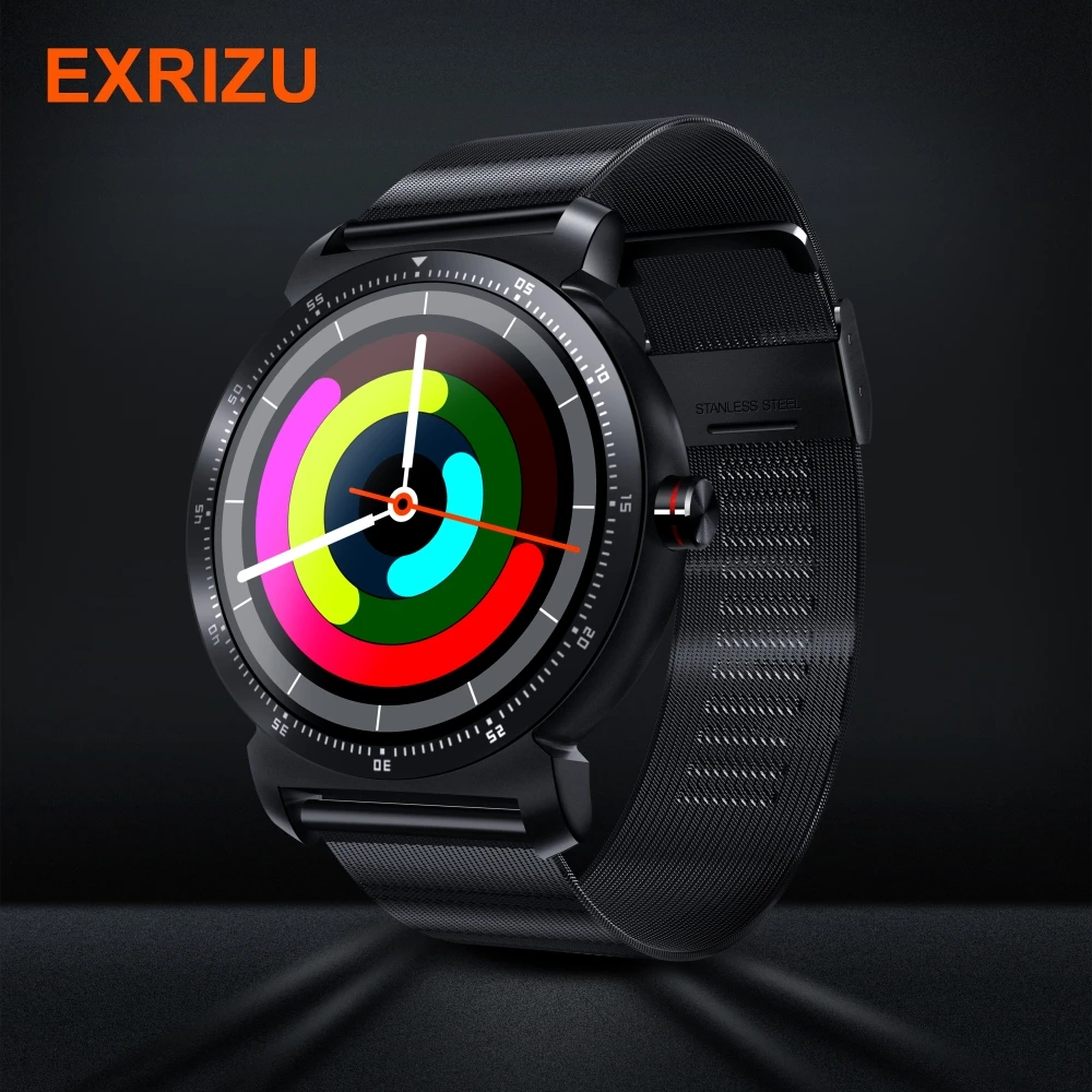 Cheap  EXRIZU K88H Plus Bluetooth Smart Watch Classic Metal Clock Smartwatch Heart Rate Monitor SYNC Call 