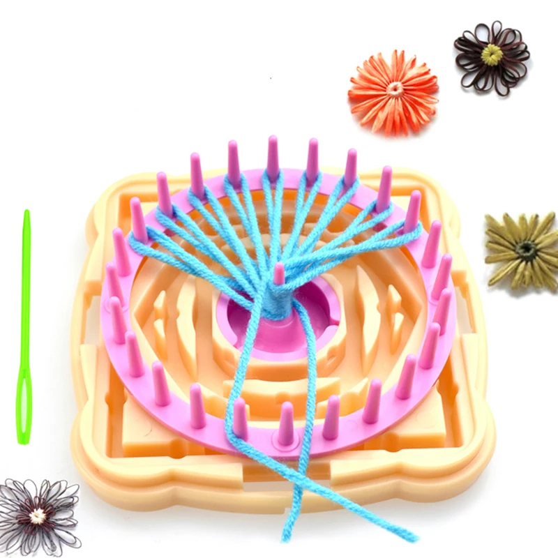 Hand Knitting Tools Daisy Square Knitting Machine Weave Set Wool Yarn