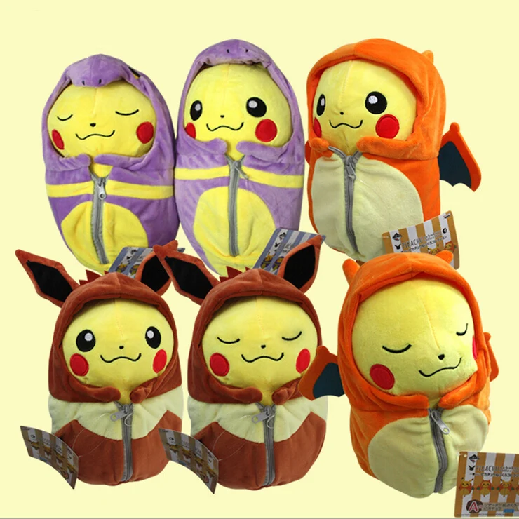 OHMETOY игрушка Пикачу Raichu Косплей Charizard Dedenne плюшевая кукла спальный мешок Ekans животное плюшевый аниме Brinquedos детский подарок