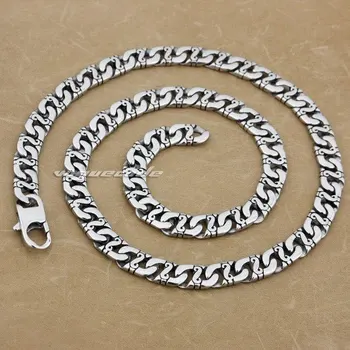 

Silver Fashion Necklace Solid 316L Stainless Steel Cool Men's Biker Eight Type Necklace Chain 5A023N 18"~36"