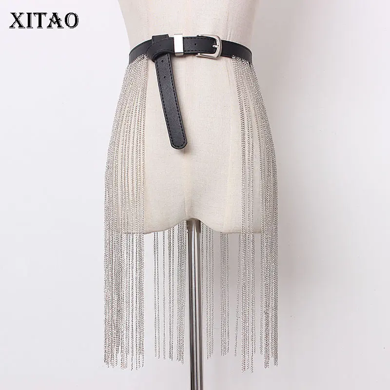 

[XITAO] Women Fashion New 2019 Summer Solid Color Loose Cummerbunds Female Long Tassel Joker Bole Casual Cummerbunds DLL3548
