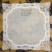 Набор из 12 модных дамские платки 12-дюймовые хлопковые милые носовые платки с сердечками вязаные крючком кружевные края Hankie Свадебные Hanky для невесты