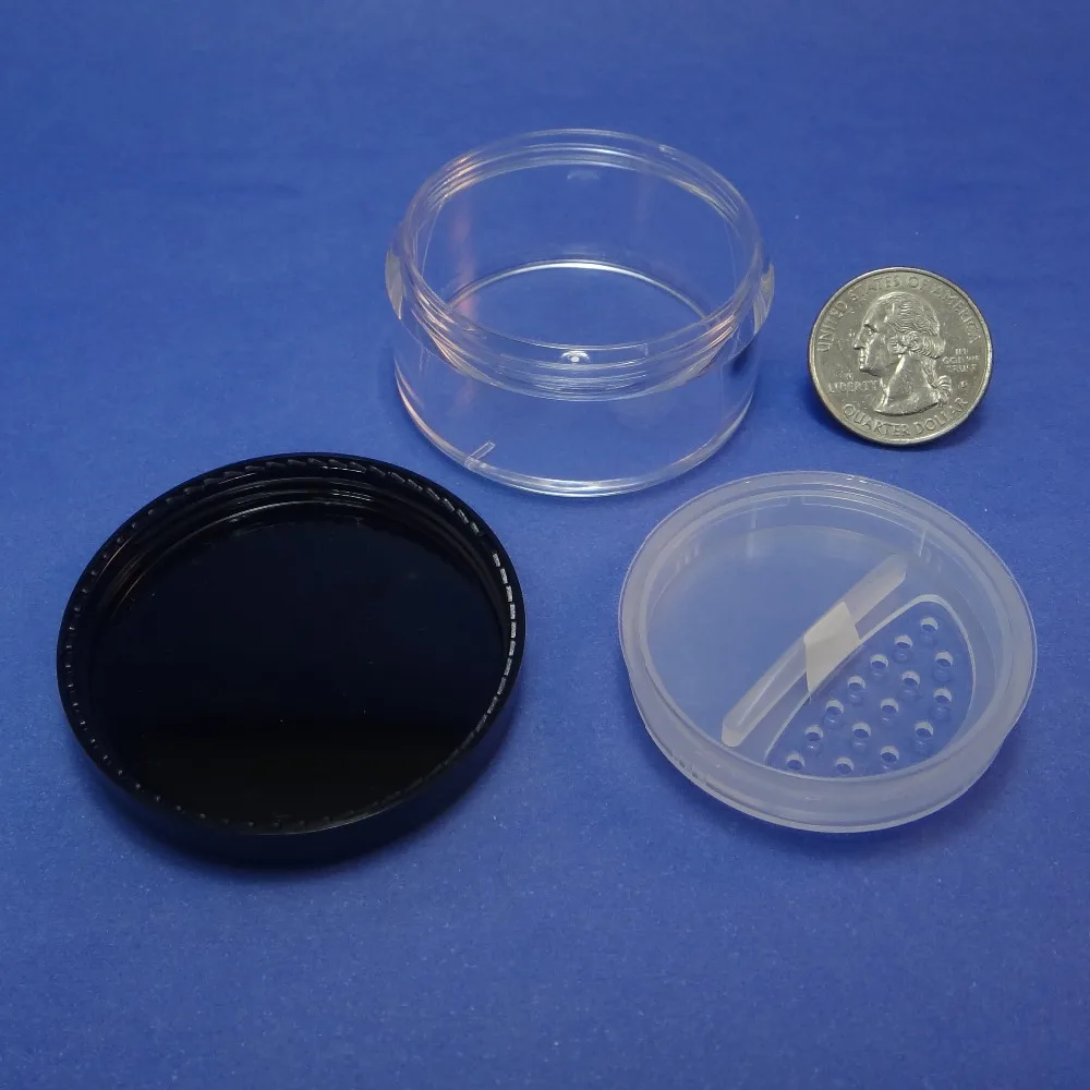 5 Pcs Made in Taiwan 30g Pot Travel Size Sifter Loose Powder Plastic