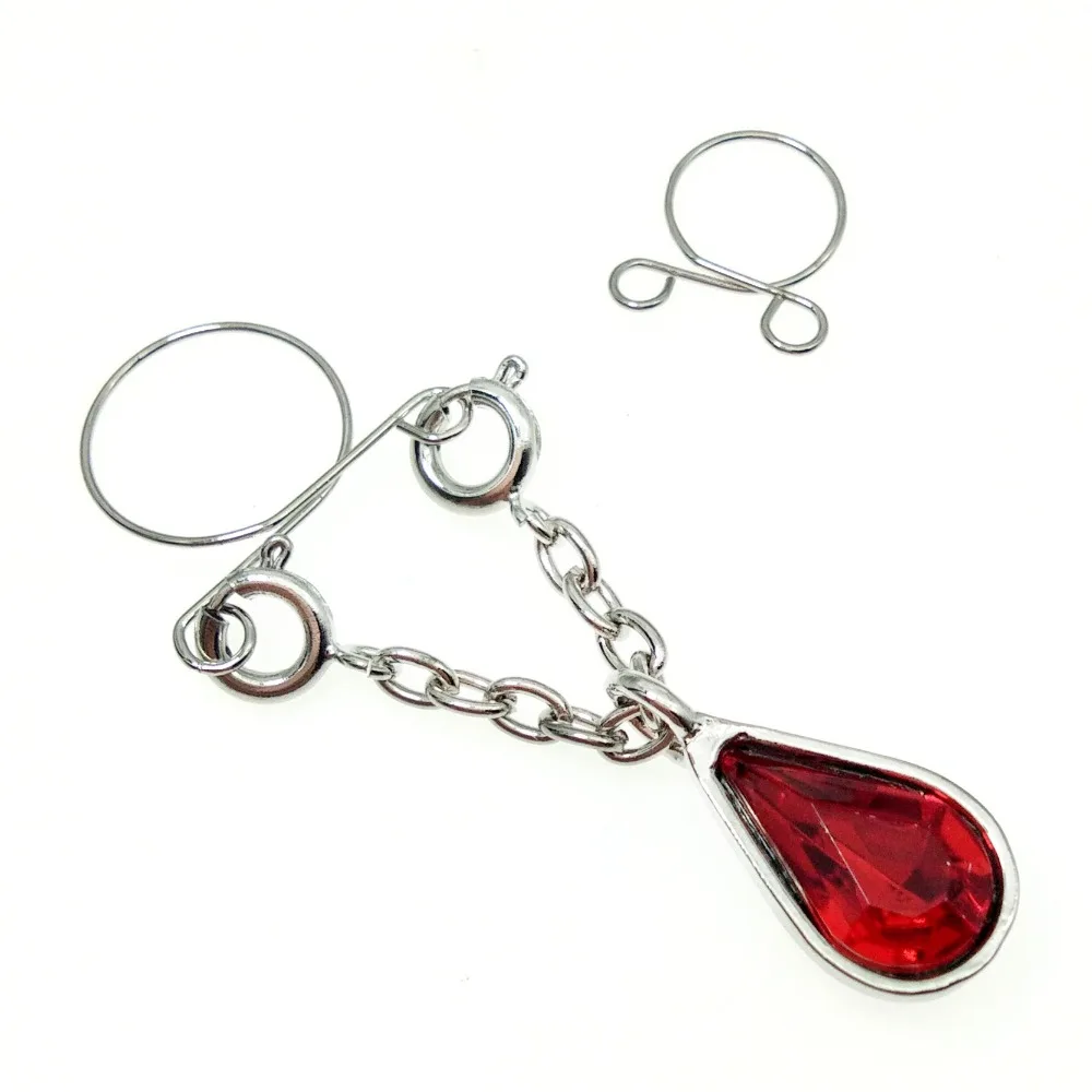 

10pcs Sexy Lady Adjustable Non Pierced Cilp on Long Dangle Nipple Rings Nail Water Drop Ring Jewelry Tunnel Jewelry Accessories
