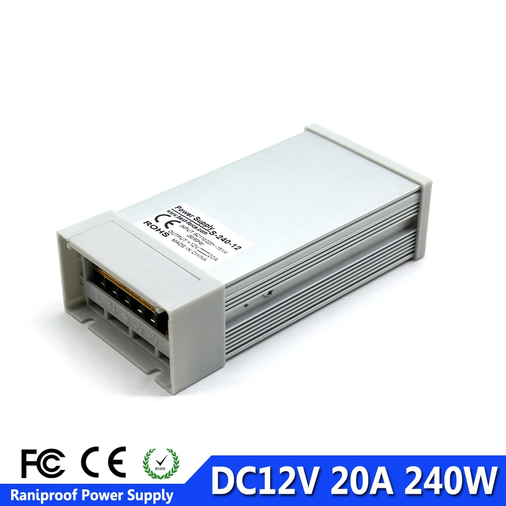 Одиночный выход DC12V 48W 60W 72W 100W 120W 150W 180W 200W 240W 250W 300W 350W 360W 400W непромокаемый