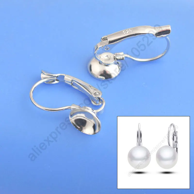

JEXXI Discount 50PCS Rhodium Plated 925 Sterling Silver Jewelry Findings Earring French Ear Lever Back Design Beads Handmade
