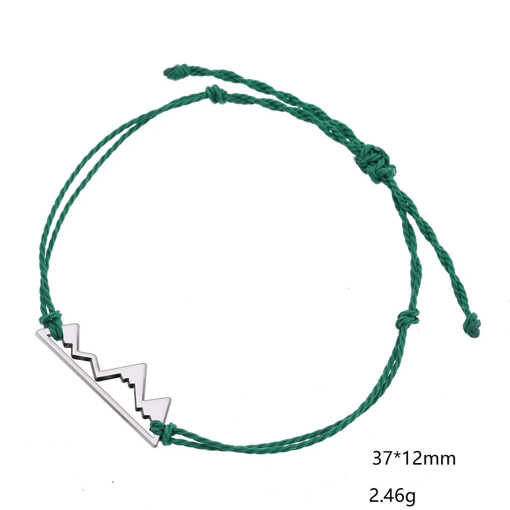 Skyrim романтические горные Приключения походный браслет ручной работы Веревка Цепь для наружного отдыха путешественника ювелирный подарок для возлюбленных - Окраска металла: Green