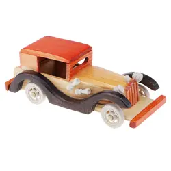 Винтажная деревянная Ремесленная модель автомобиля грузовик игрушка литья под давлением автомобиль ремесла украшения дома украшения