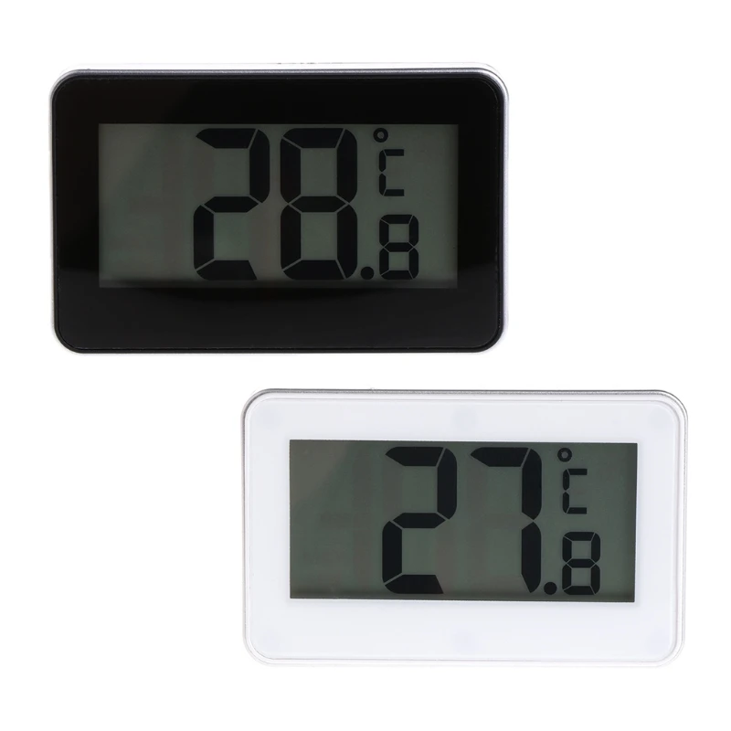

2019 New Fridge Refrigerator Thermometer Waterproof with Hanging Hook Stand LCD Display Screen Home Appliance Refrigerator