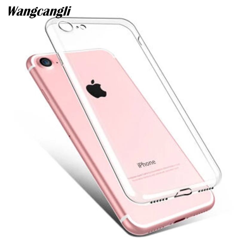 

wangcangli Clear Soft TPU Case for iPhone 8 6 Transparent Protective Cover Ultra thin Protection for Apple iPhone8 8p Slim shell