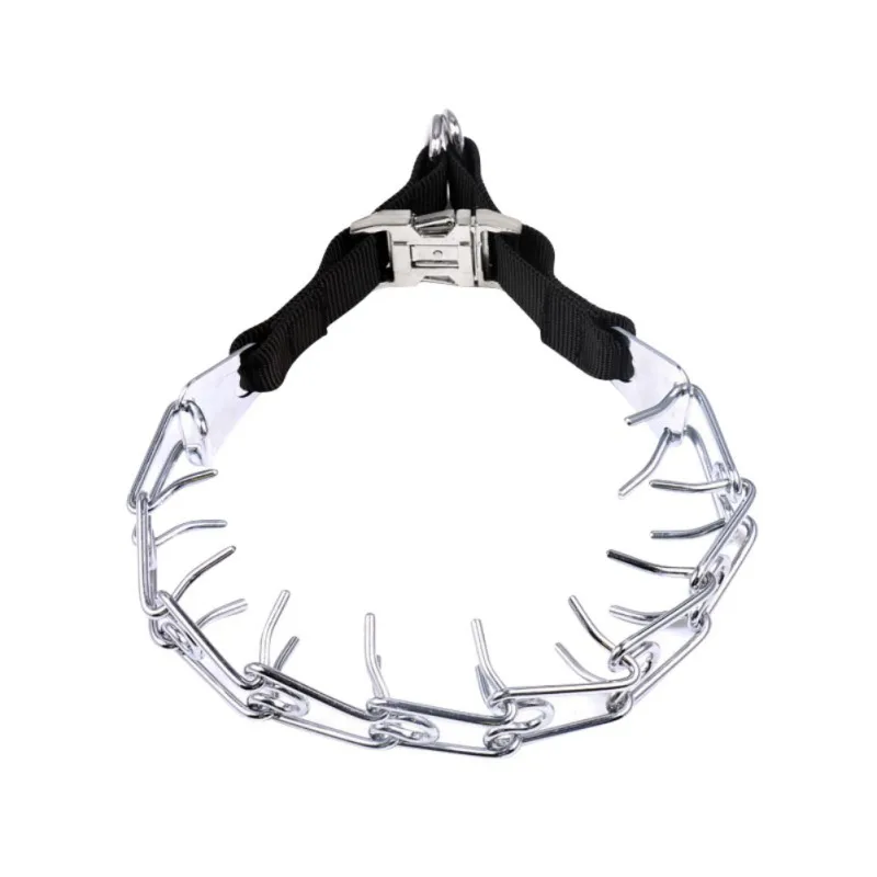 

2018 Pet Dog Collars Harnesses Pinch Training Chain Collar Prong Pet Choker Collars Dog Supplies Iron Collar For Small Dogs