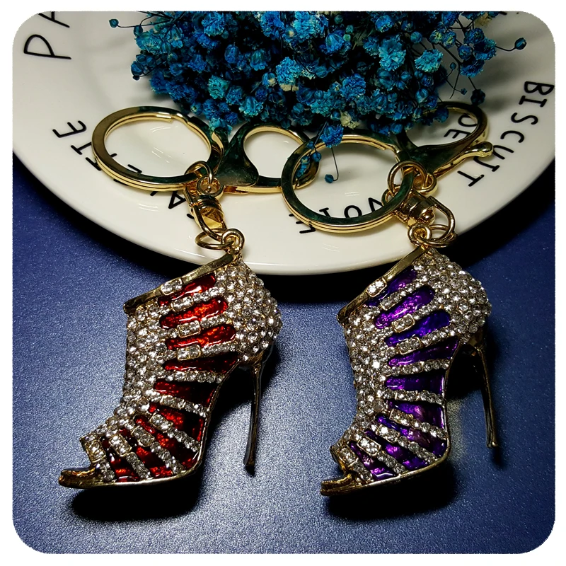 

High heel Shoes Style Handbag Charm Accessory 3D Design Key Chain Ornament Gift