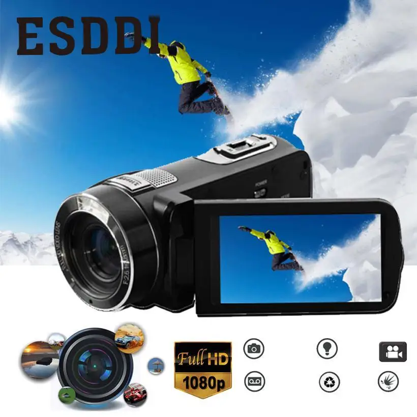 

Esddi 3.0" 24MP HD 1080P Digital Video Camera 16X Zoom Camcorder Anti-Shake DV Cam DVR Outdoor Travelling Car Sport Consumer