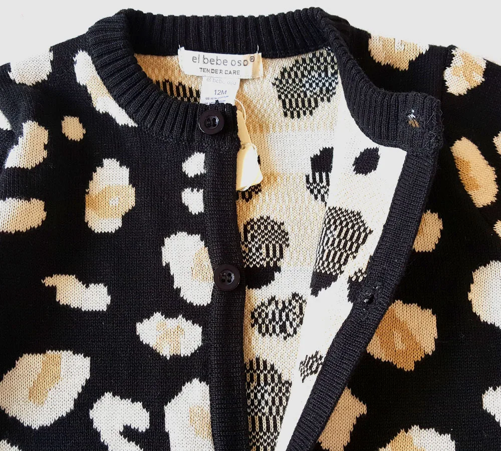  Baby boy girl Leopard Print Rompers 2018 spring autumn Newborn Knitted Sweater Romper Christmas Out
