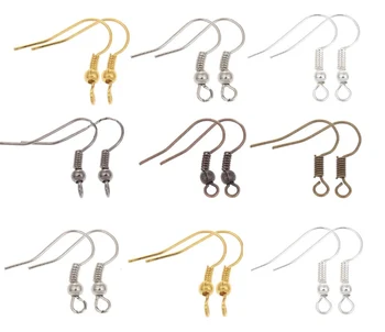 YYW 100pcs/lot DIY Earring Findings Earrings Clasps Hooks Fittings DIY Jewelry Making Accessories Iron Hook Earwire Jewelry