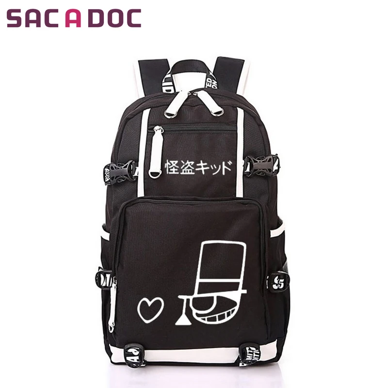 

Anime Detective Conan Backpacks Womens Mens Laptop Bag Cartoon Kiddo School Bags for Teenage Girls Boys Travel Backpack