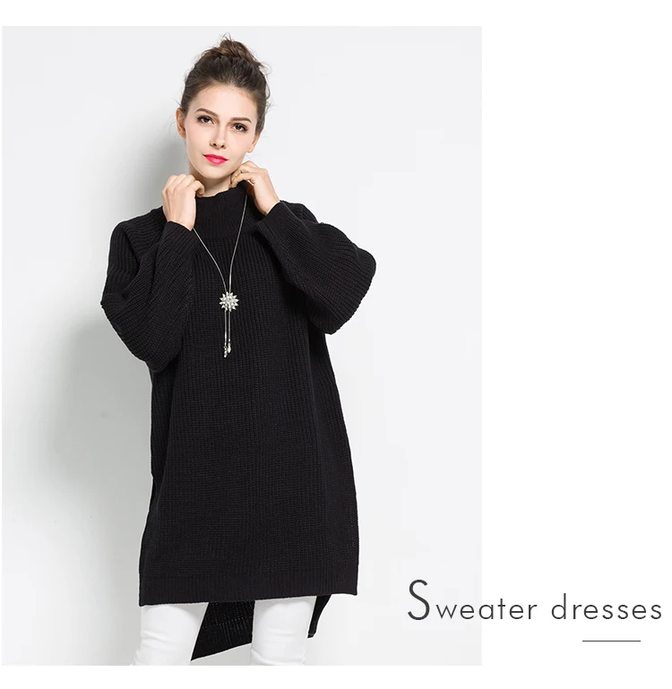 ryeon plus size sweater dress big size winter autumn long sweater (10)