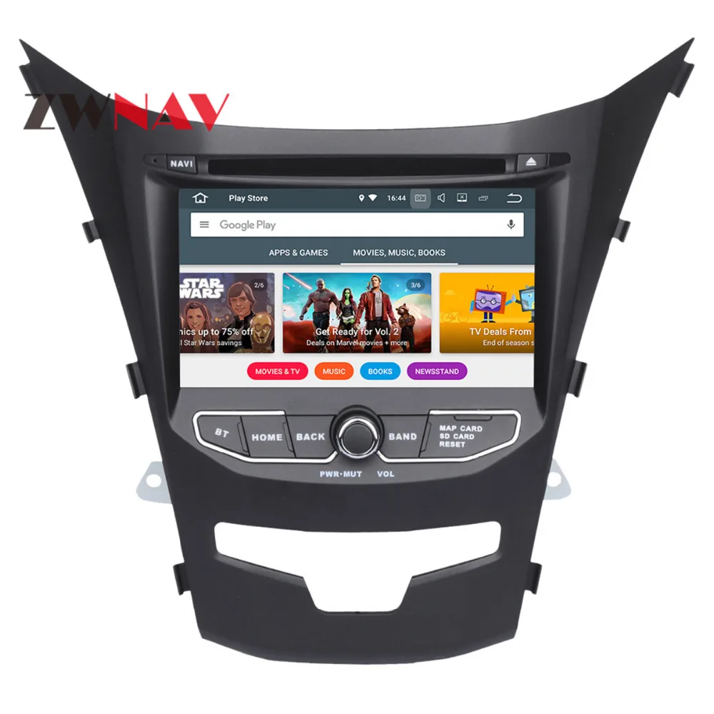 Perfect The Newest Octa Core Android8.0 Car CD DVD Player Stereo Car Radio GPS Navigation Headunit For SsangYong New Actyon/Korando 2014 5