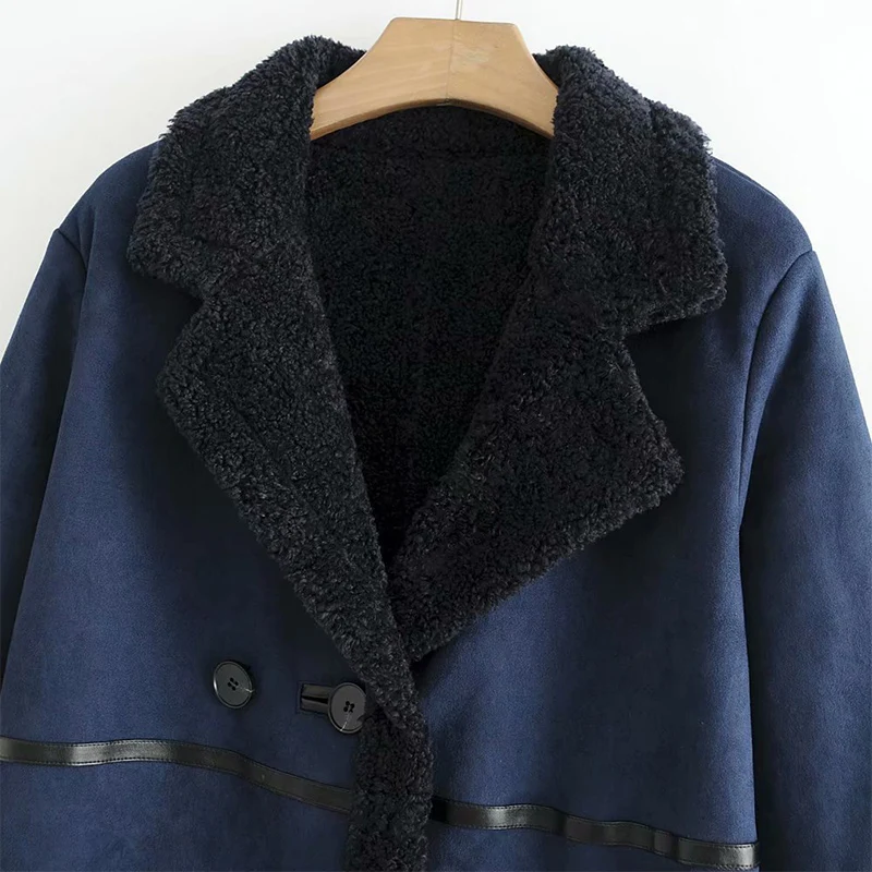 geckoistail 2018 Women Autumn Winter Jacket Wool Blends Coat Double Breasted Warm Loose Female High Quality Casual Outerwear Coats