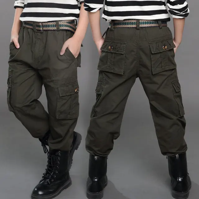 2018 NEW Teenage Boy Clothing Kids Cargo Trousers Kids Pants Boys