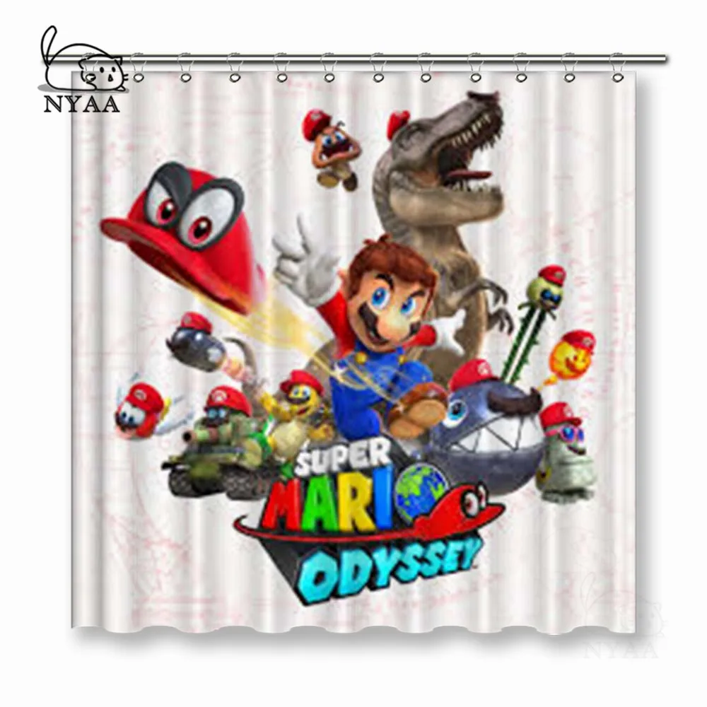

Vixm Home Super Mario Shower Curtains Polyester Fabric Bathroom Curtains With Hooks 66x72 inch