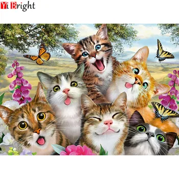 

Full Square Drill 5D DIY Diamond Painting "Cute cats" 3D Embroidery Cross Stitch Mosaic Decoration Gift
