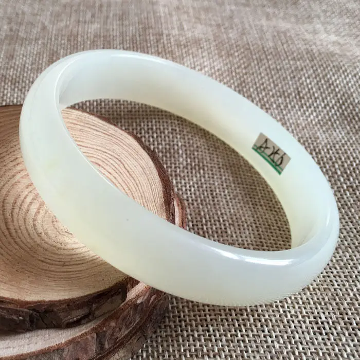 

71mm Certified Grade A Chinese Natural Green Xiu Jade Gems Bracelet Bangle 3356