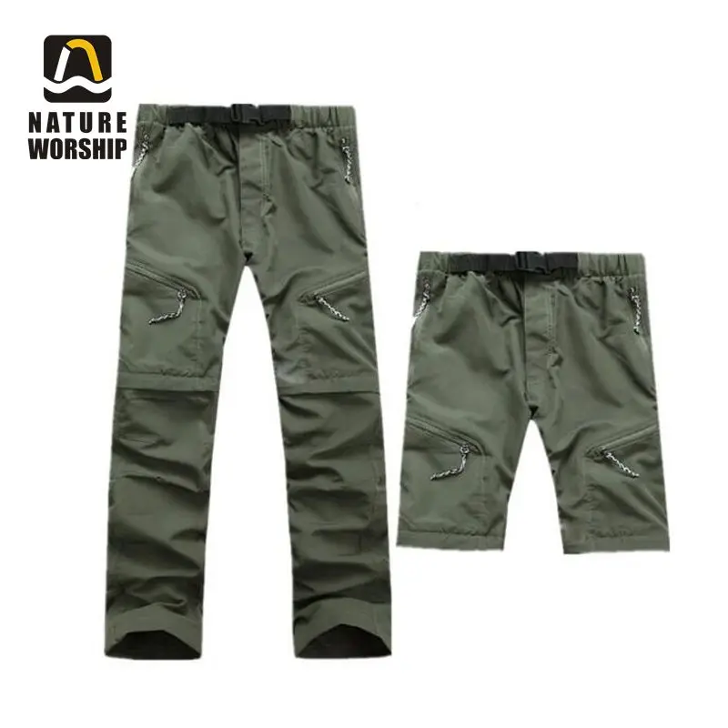 Outdoor Summer Spring Men Hiking Quick Dry Pants Zipper