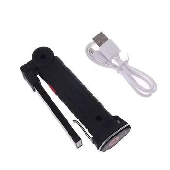 

Portable COB LED Work Light Foldable USB Rechargeable Emergency Lamp With Magnetic Base Multifunction Flashlight