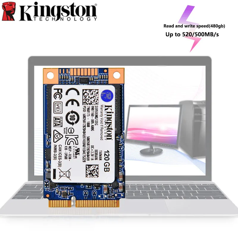 Kingston MSATA SSD 120 ГБ 240 ГБ 480 ГБ mSATA SSD 1 ТБ 2 ТБ HDD 2," жесткий диск SATA Rev 3,0 для ноутбука с HDD чехол SSD жесткий диск