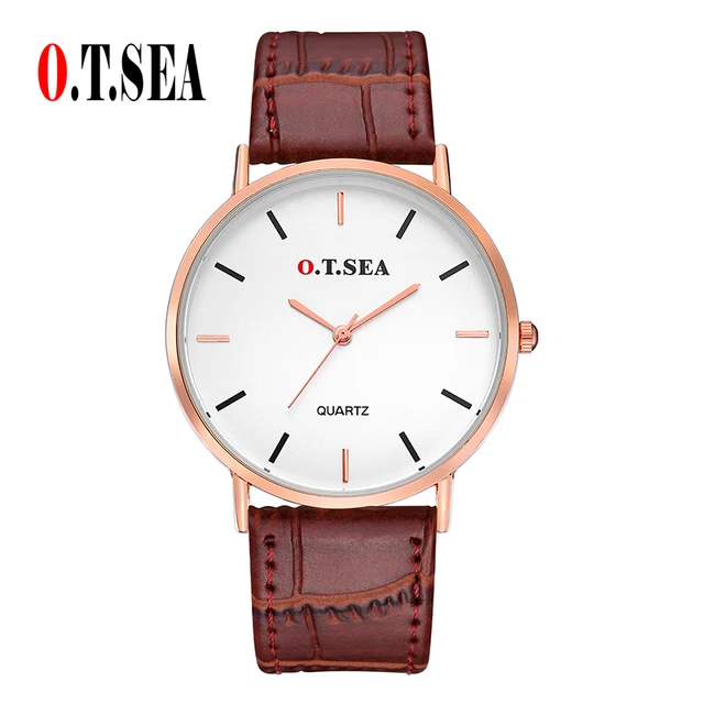 O.T.SEA Brand Leather Watches Men Women Fashion Casual Dress Quartz Wrist Watch O.T.SEA Brand Leather Watches Men Women Fashion Casual Dress Quartz Wrist Watch