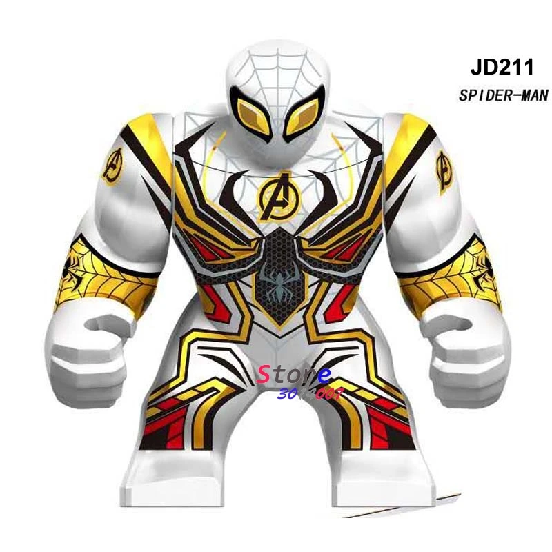 

Single Marvel Avengers Endgame Big size Spiderman Spider man Thanos Hulk IronMan Black Panther building blocks Kid Toys