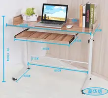 100*40CM Portable Bedside Notebook Table Mutil-Purpose Computer Desk Children Study Desk Lazy Laptop Desk With Keyboard Tray